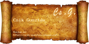 Csik Gusztáv névjegykártya